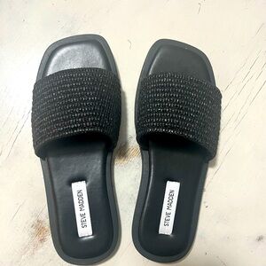 Steve Madden straw slide sandals